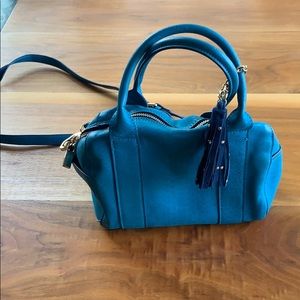 Small teal satchel crossbody